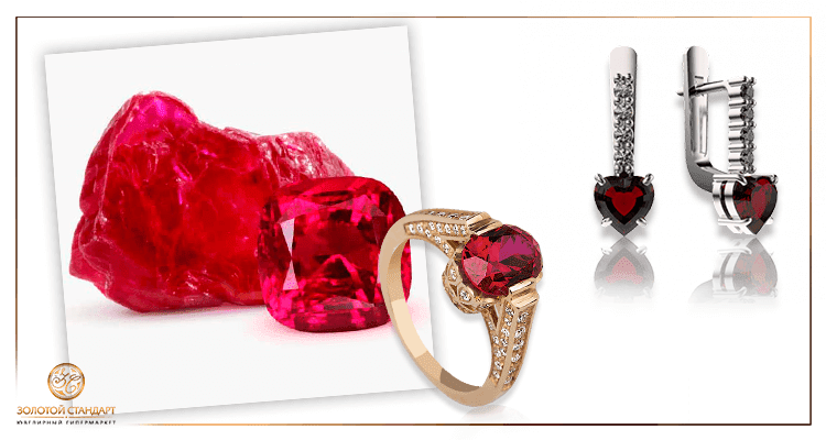 Украшения с красными камнями фото