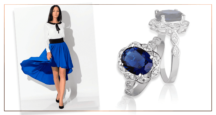 кольца с синими вставками кольца с синими вставками фото и цены