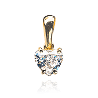 Золотая подвеска Сердце P0538
