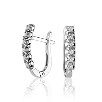 Золотые серьги с бриллиантами 029628