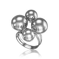 Серебряное кольцо в стиле Dior с четырьма шарами 034172