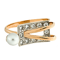 Кольцо с жемчугом 330580