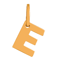 Кулон буква Е золото 023657