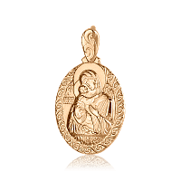 Золотая иконка Богородица Владимирская 110456