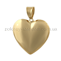 Золотой подвес Сердце 100459