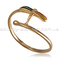 Золотое детское кольцо Стрекоза 300386Е