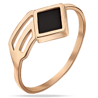 Кольцо из красного золота 585 пробы с агатом 035382