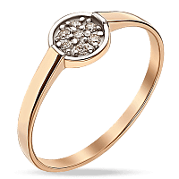 Золотое кольцо с бриллиантами 035511