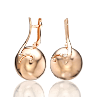 Золотые серьги Шарики на английском замке 031723