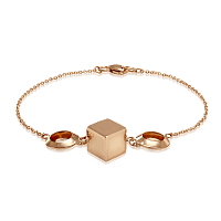 Золотой браслет женский Кубик 030115