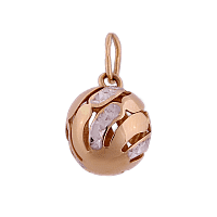 Золотой подвес Шар 62119