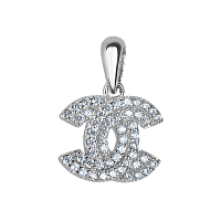 Серебряный подвес с фианитами 028287