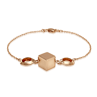 Золотой браслет женский Кубик 030115