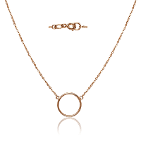 Колье из золота 585 пробы в минималистическом дизайне Круг 034356