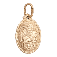 Золотая иконка Георгий Победоносец 1,4,0472