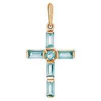 Золотой кулон с топазом 023744