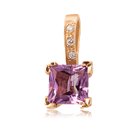 Золотий кулон з аметистом 492904