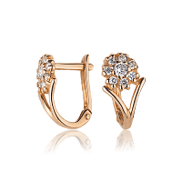 Золотые серьги с цирконием 1,72,0246