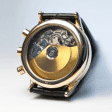 Золотий годинник чоловічий з шкіряним ремінцем, швейцарський механізм 036274 детальне зображення ювелірного виробу