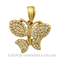 Золотой подвес Бабочка 3840
