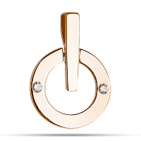 Золотой подвес круг Nadin с фианитами 038556