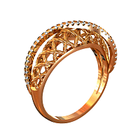 Золотое кольцо с цирконием 380123