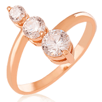 Золотое кольцо с цирконием 023805