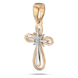 Элегантный подвес в комбинированном золоте Двойной крест со звездой и центральным бриллиантом 040464 детальное изображение ювелирного изделия Декоративные золотые крестики Элегантный подвес в комбинированном золоте Двойной крест со звездой и центральным бриллиантом 040464 детальное изображение ювелирного изделия Декоративные золотые крестики