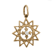 Золотой кулон звезда Эрцгамма 408301