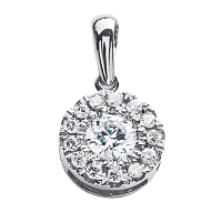 Подвеска из белого золота с бриллиантами Р0547