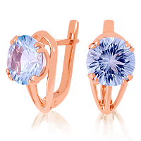 Золотые серьги с топазом 023452