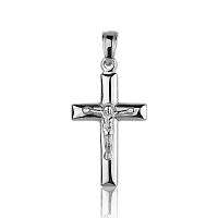 Крестик в белом золоте 026473