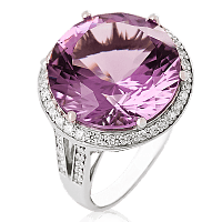 Золотое кольцо с аметистом 023847