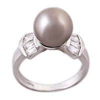 Серебряное кольцо с жемчугом 1607