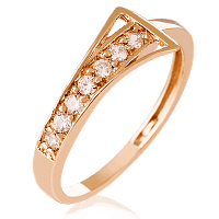 Золотое кольцо с цирконием 023803
