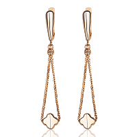 Золотые серьги Клевер 036899