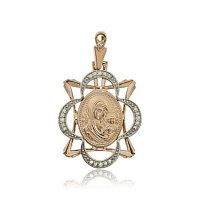 Золотая ладанка Богородице Благословенная 025423