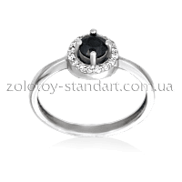 Золотое кольцо с сапфиром и бриллиантами 11991/1