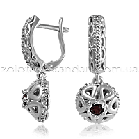 Серебряные серьги 454236С