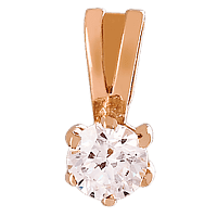 Золотой кулон с цирконием 023711