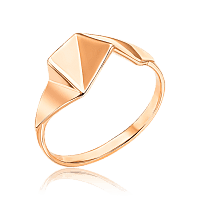 Стильное кольцо Золотое Оригами 034697