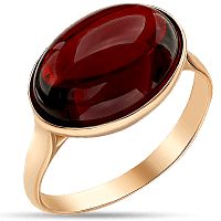 Золотое кольцо с гранатом 038148