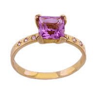 Золоте кільце з аметистом 392507