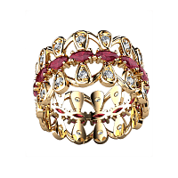 Золотое кольцо с цирконием 380121