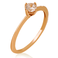 Золотое кольцо с цирконием 023774