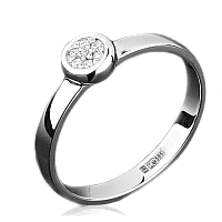 Кольцо из белого золота с бриллиантами 1038/1