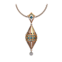 Золотой подвес с жемчугом 160280