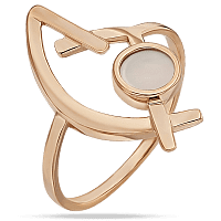 Золотое кольцо с вставкой перламутр 034924