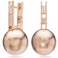 Золотые серьги Шарики с фианитом 028947