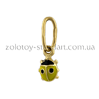 Золотой подвес Божая коровка с эмалью 61800